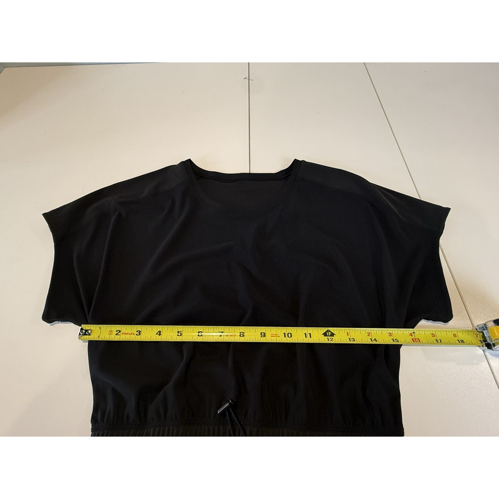Lululemon Women's Short Sleeve Throw It On Dress Black Size XS 0 2 Black UV - Picture 3 of 6